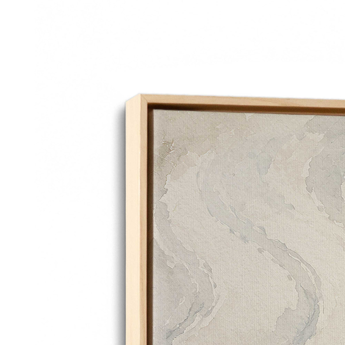 [Color:American Maple], Picture of art in a American Maple frame at an angle