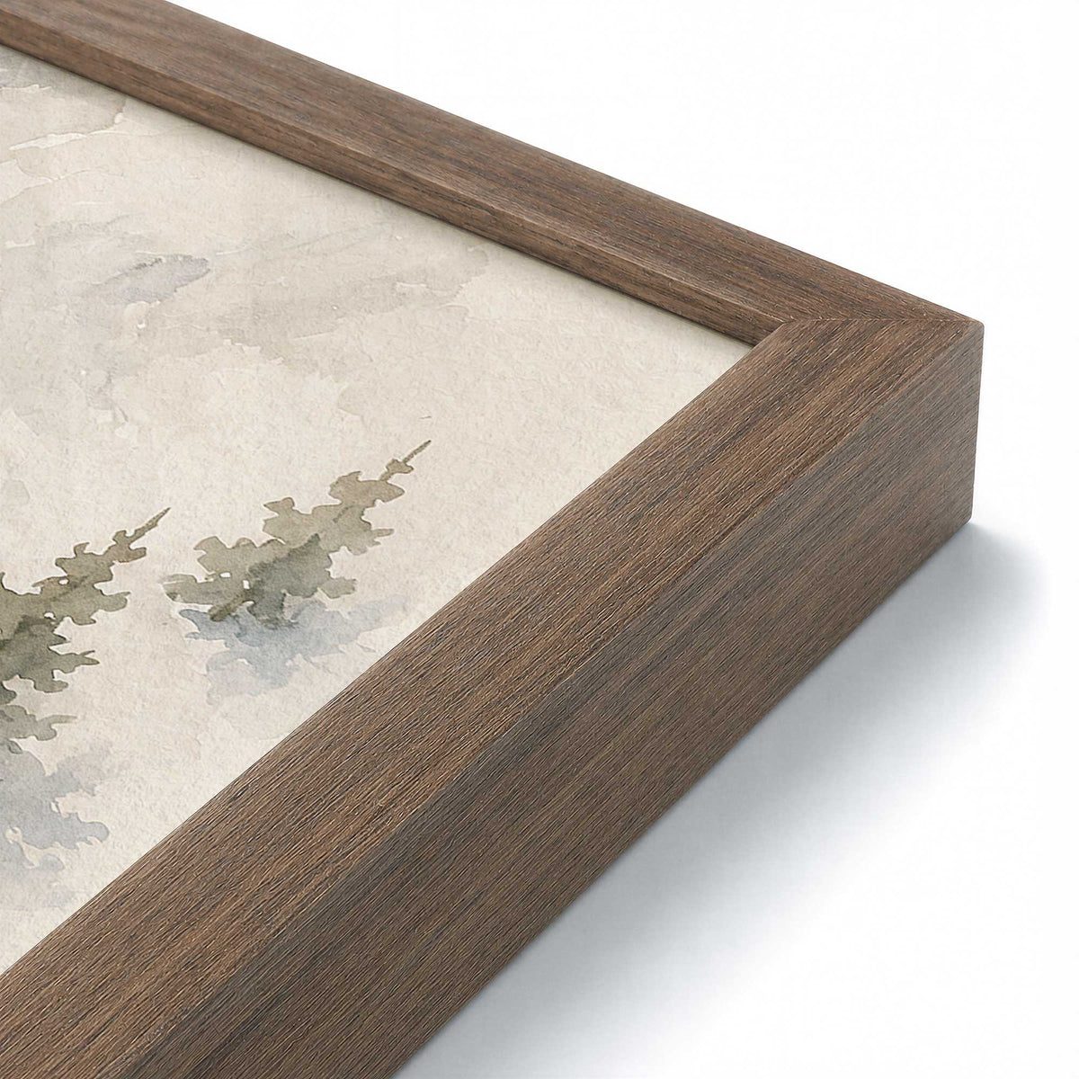 [Color:Walnut], Picture of art in a Walnut frame at an angle