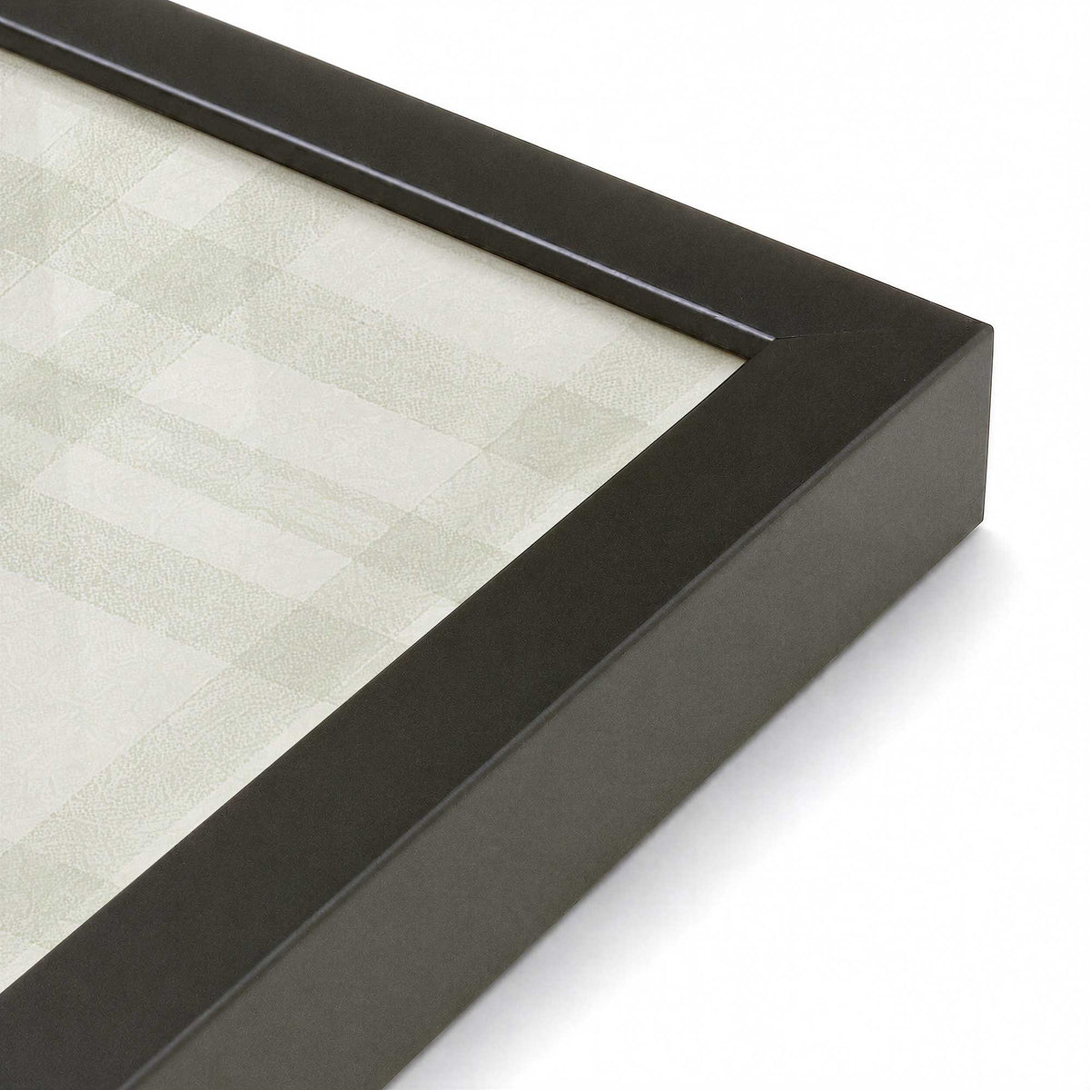 [Color:Satin Black], Picture of art in a Satin Black frame at an angle