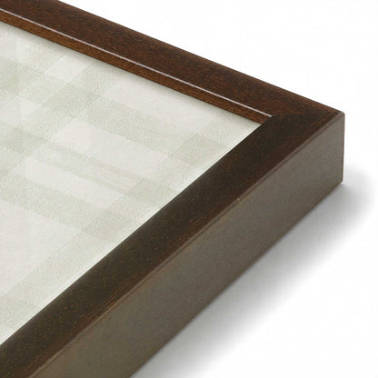 [Color:Brown], Picture of art in a Brown frame at an angle