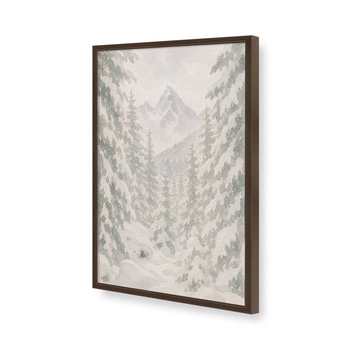 [Color:Brown], Picture of art in a Brown frame of the corner