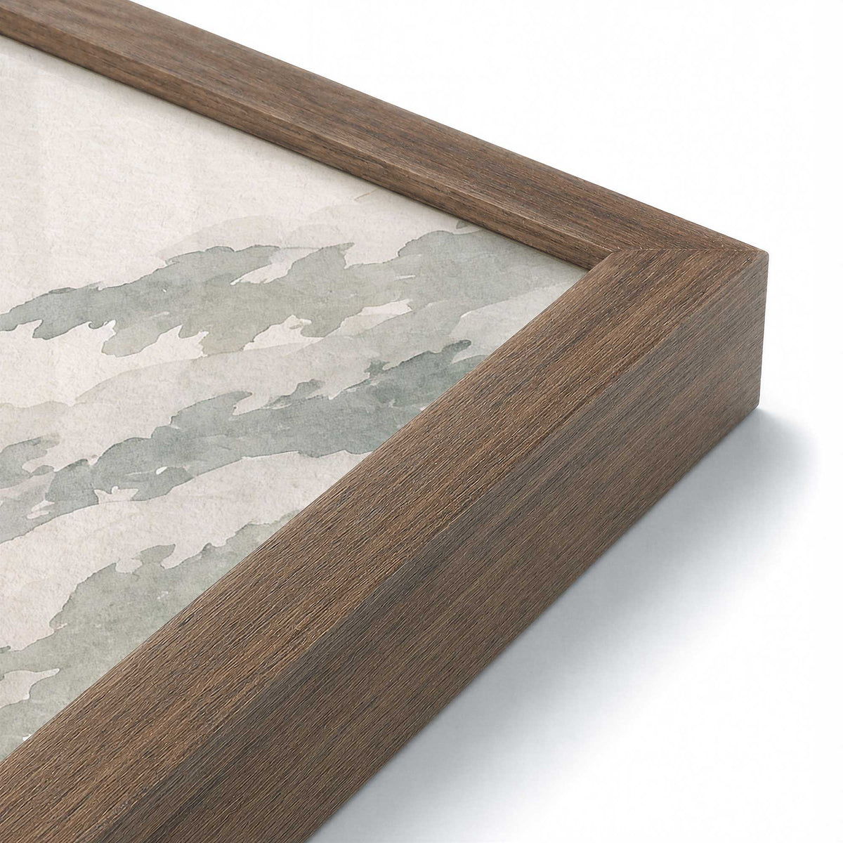 [Color:Walnut], Picture of art in a Walnut frame at an angle