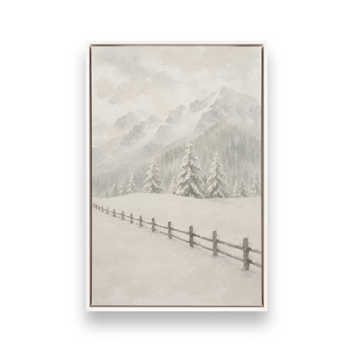 Snowed in Somewhere Duo, Set of 4 Canvas Prints