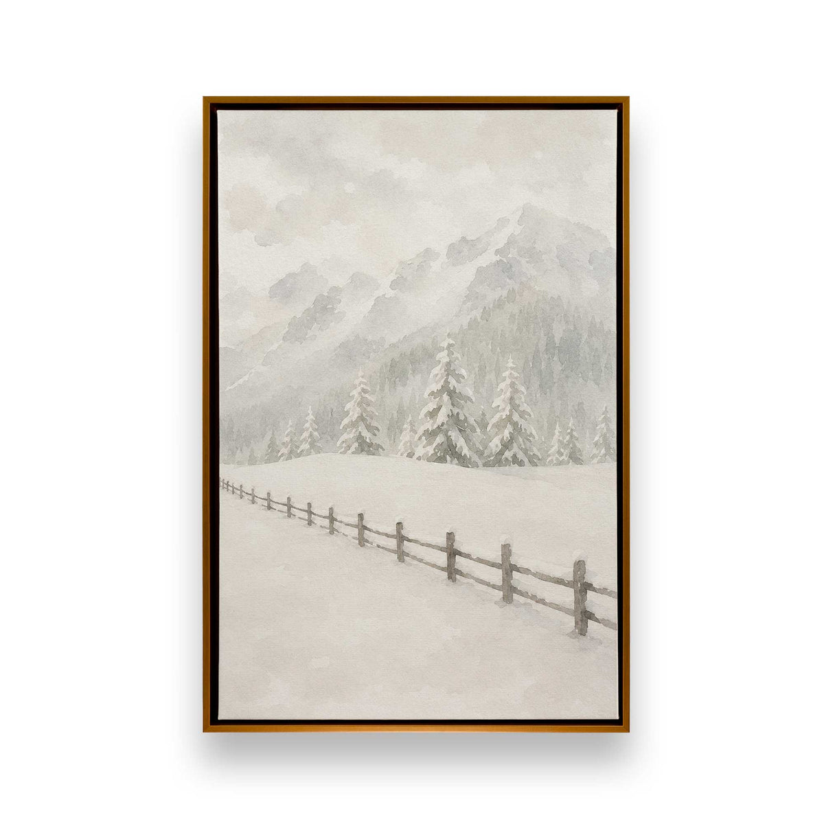 Snowed in Somewhere Duo, Set of 4 Canvas Prints