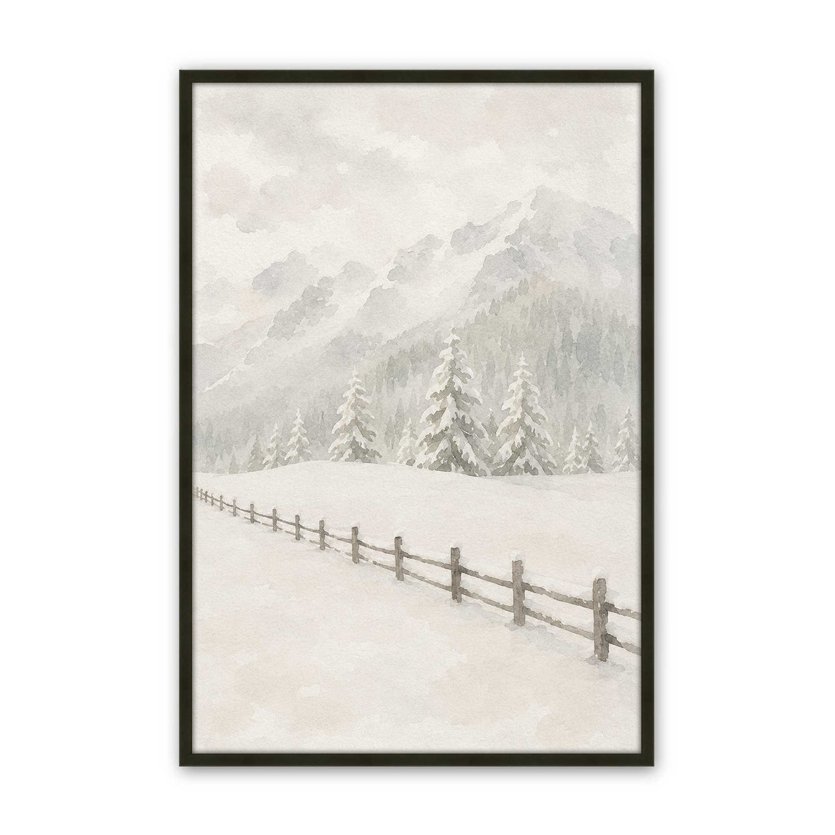[Color:Satin Black], Picture of art in a Satin Black frame