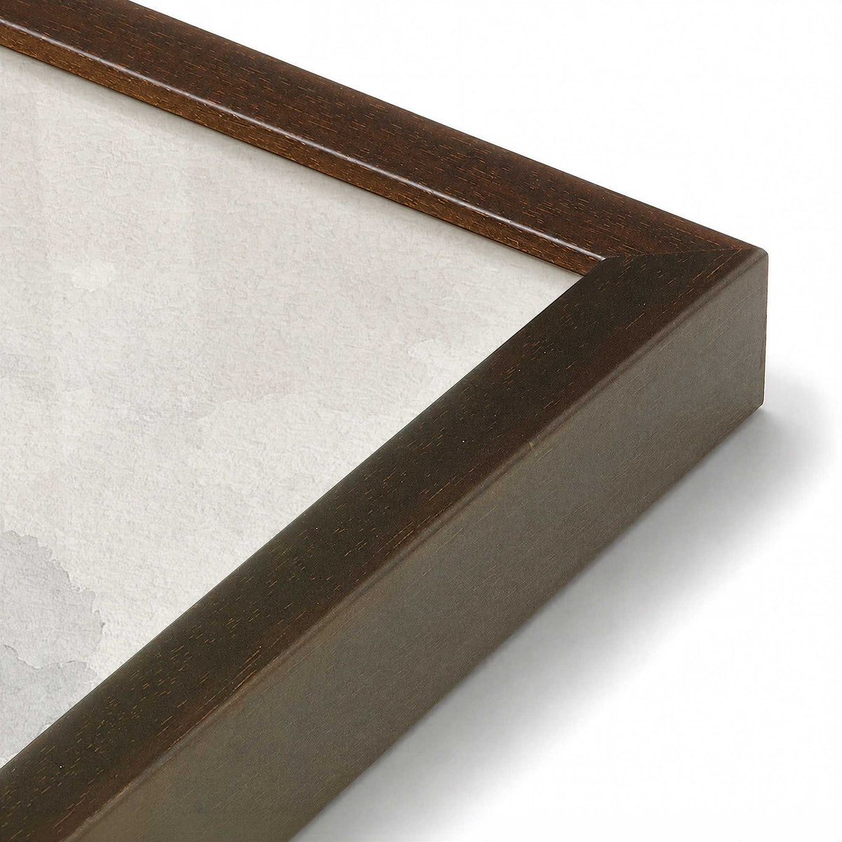 [Color:Brown], Picture of art in a Brown frame at an angle