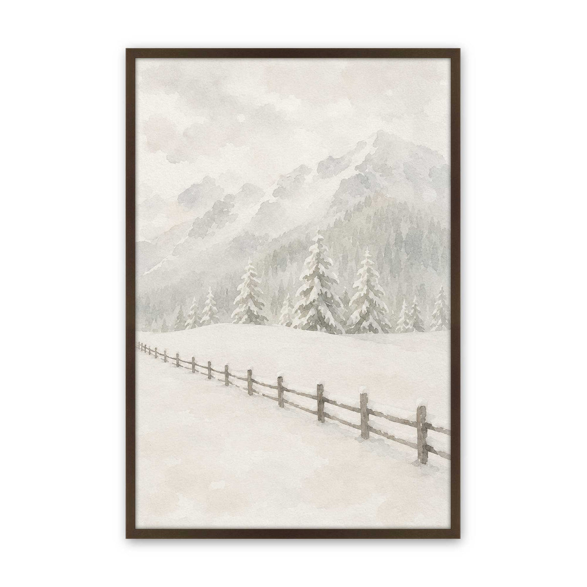 [Color:Brown], Picture of art in a Brown frame