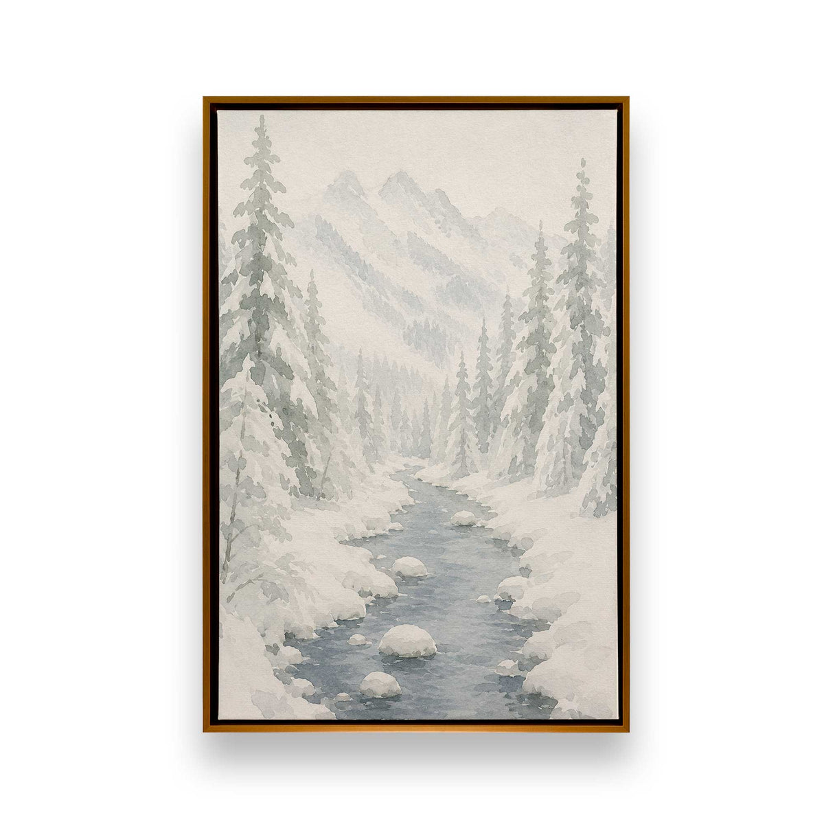 Snowed in Somewhere Duo, Set of 4 Canvas Prints