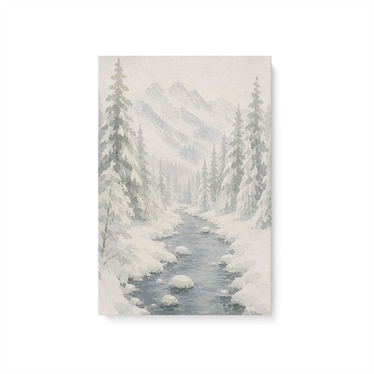 Snowed in Somewhere Duo, Set of 4 Canvas Prints