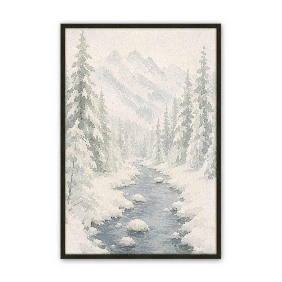[Color:Satin Black], Picture of art in a Satin Black frame