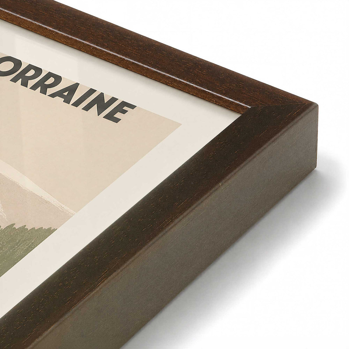 [Color:Belvinder Brown], Picture of art in a Belvinder Brown frame at an angle