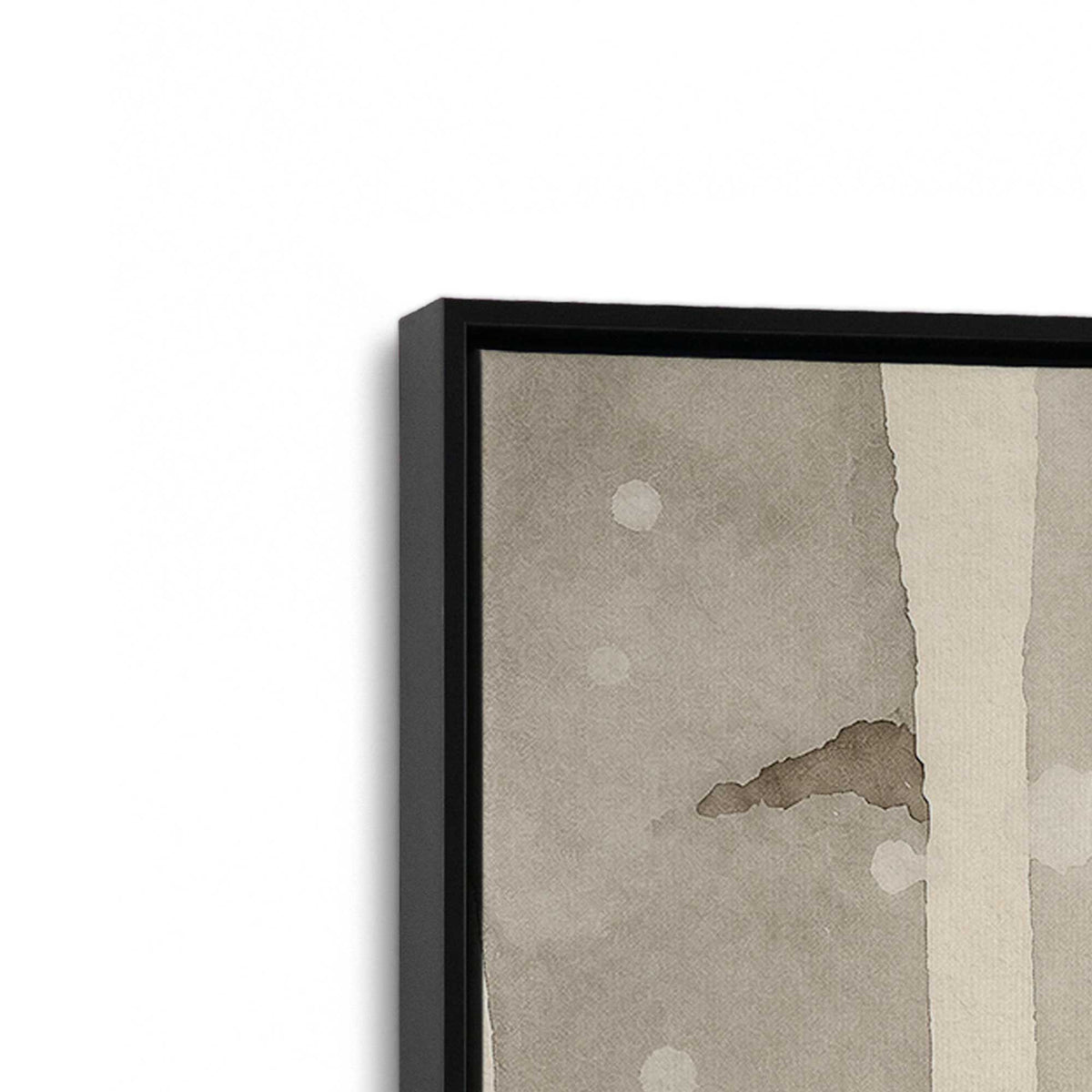 [Color:Satin Black], Picture of art in a Satin Black frame at an angle