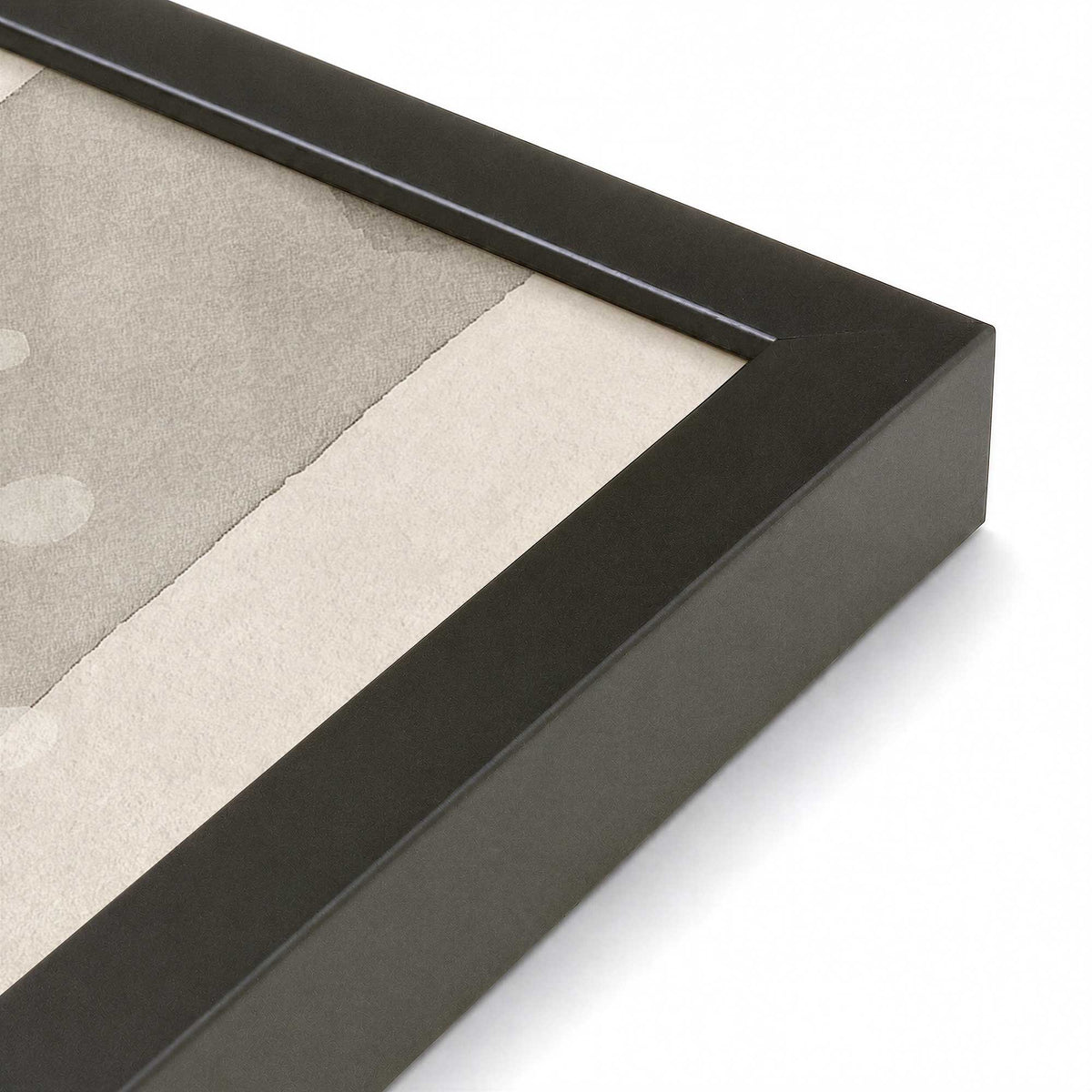 [Color:Satin Black], Picture of art in a Satin Black frame at an angle