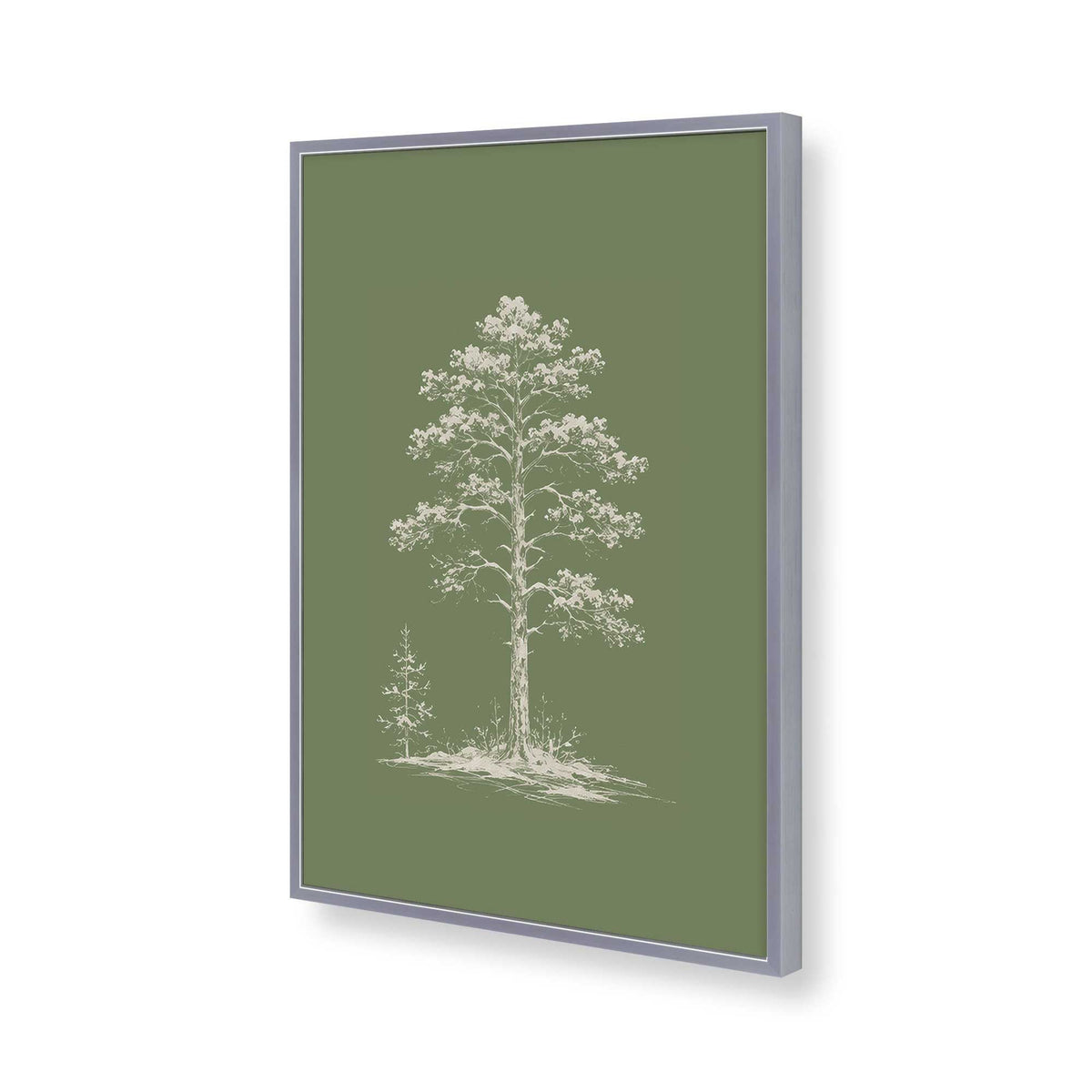 [Color:Polished Chrome], Picture of art in a Polished Chrome frame of the corner