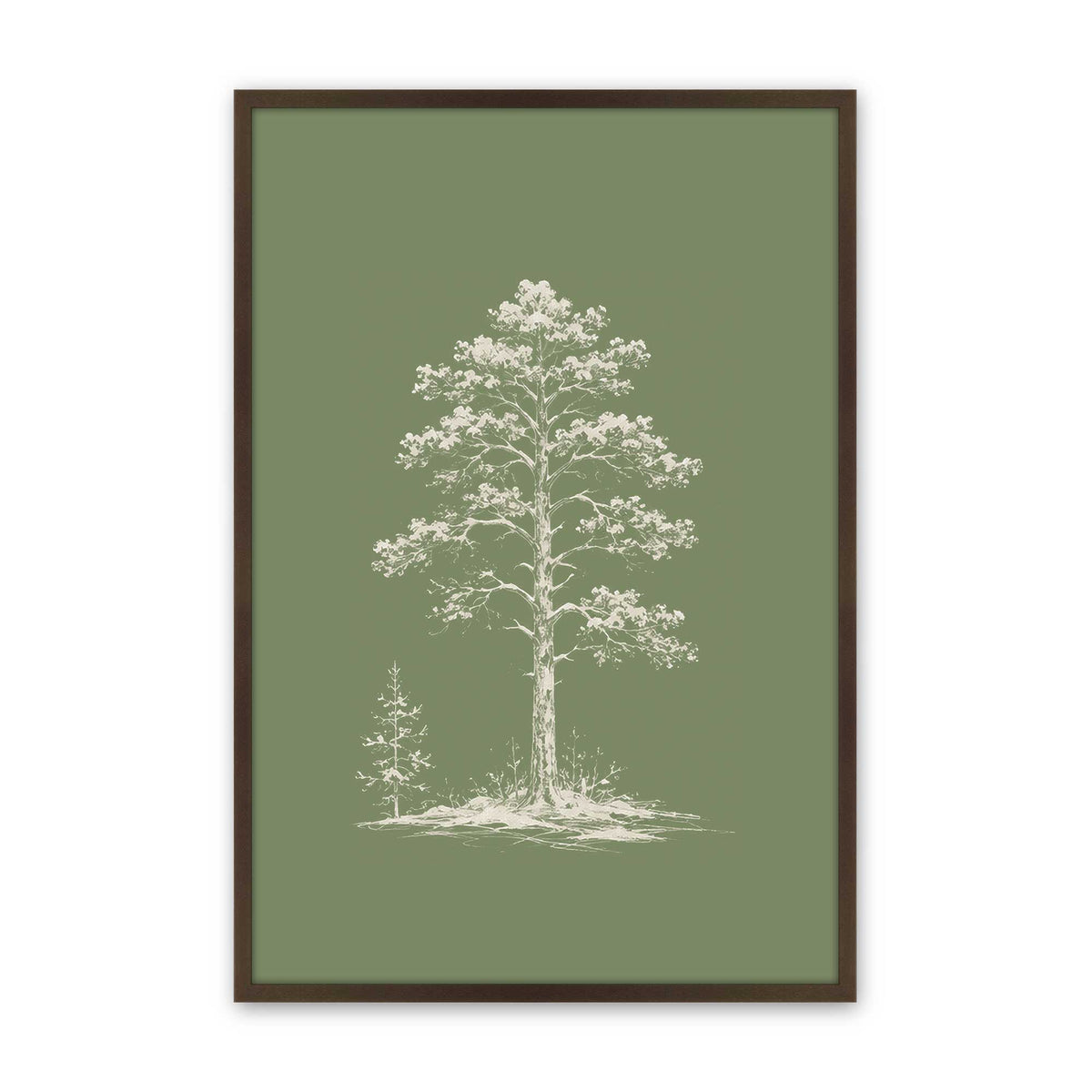 [Color:Brown], Picture of art in a Brown frame