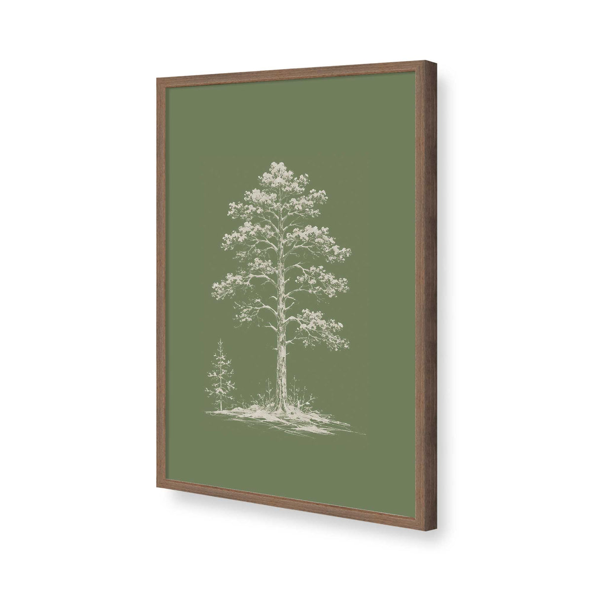 [Color:Walnut], Picture of art in a Walnut frame of the corner