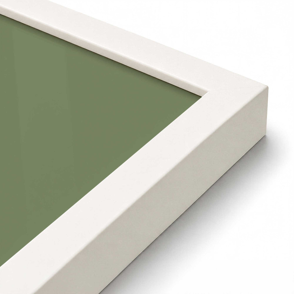 [Color:Opaque White], Picture of art in a Opaque White frame at an angle