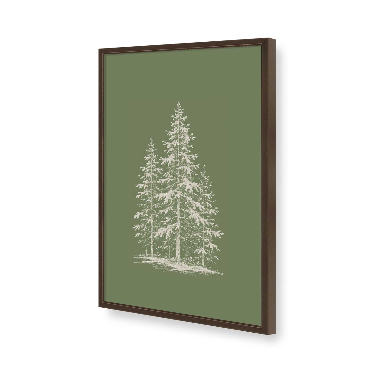 [Color:Brown], Picture of art in a Brown frame of the corner