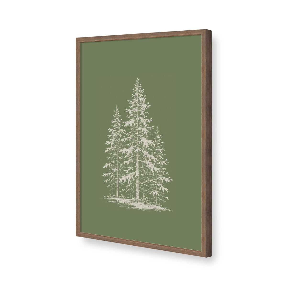 [Color:Walnut], Picture of art in a Walnut frame of the corner