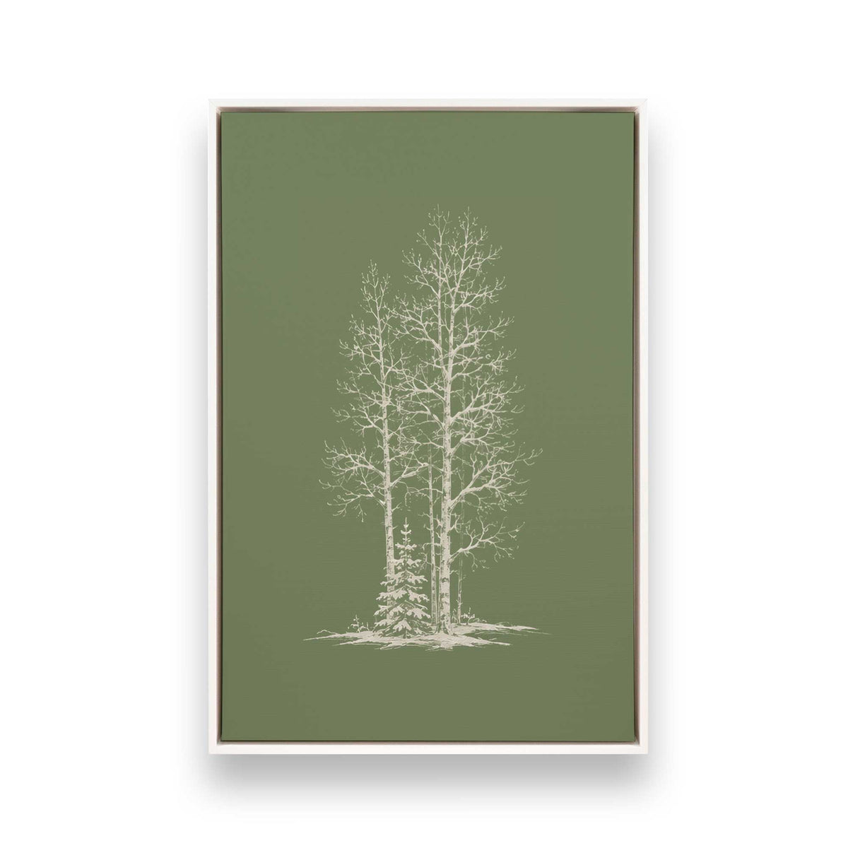 [Color:Opaque White], Picture of art in a White frame