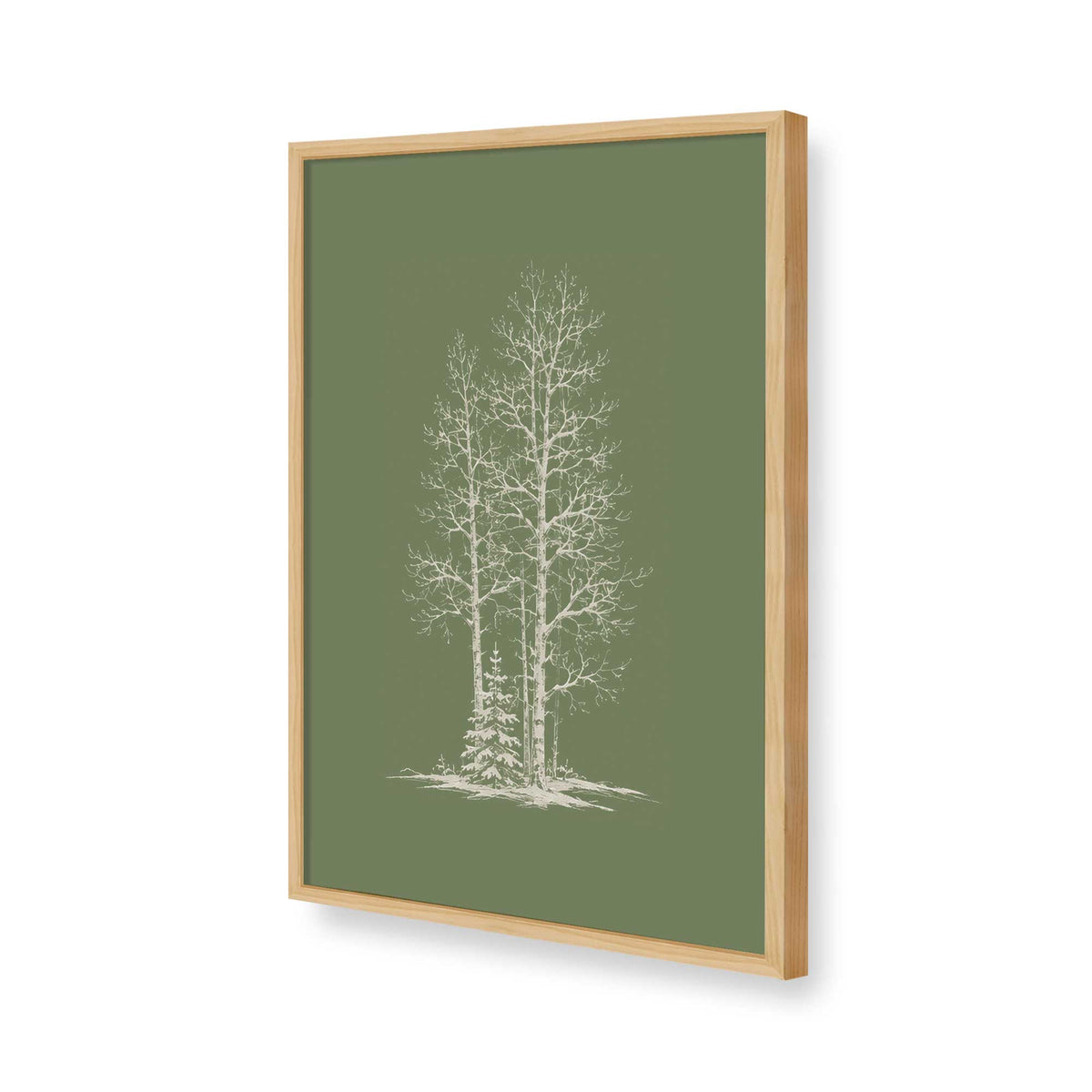 [Color:American Maple], Picture of art in a American Maple frame of the corner