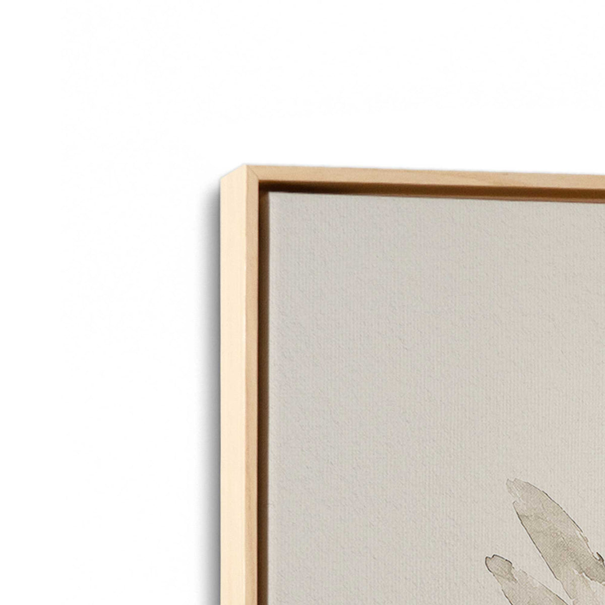 [Color:American Maple], Picture of art in a American Maple frame at an angle
