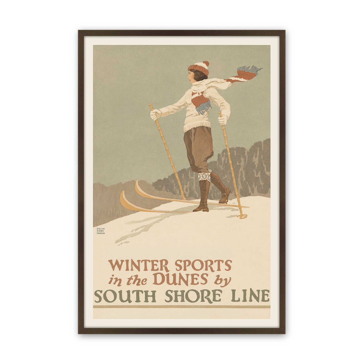 [Color:Brown], Picture of art in a Brown frame