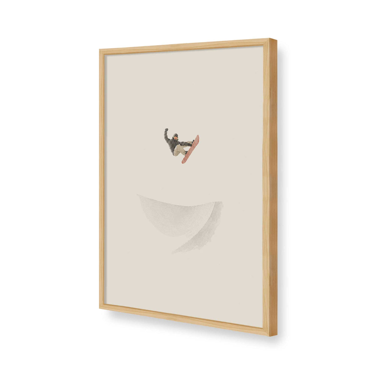[Color:American Maple], Picture of art in a American Maple frame of the corner
