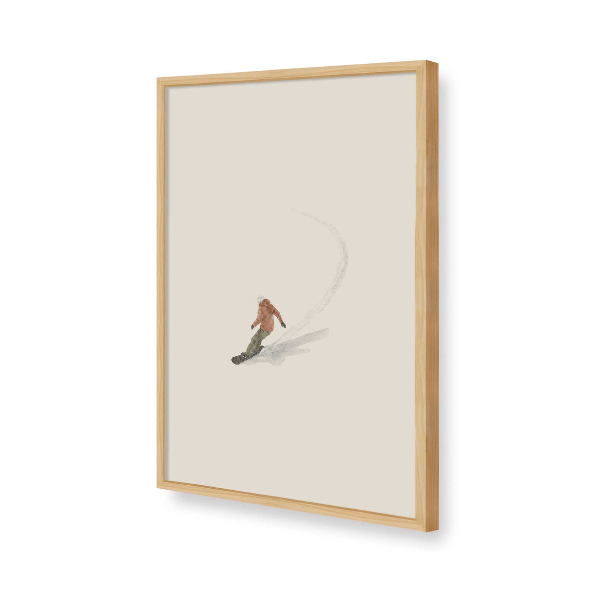 [Color:American Maple], Picture of art in a American Maple frame of the corner