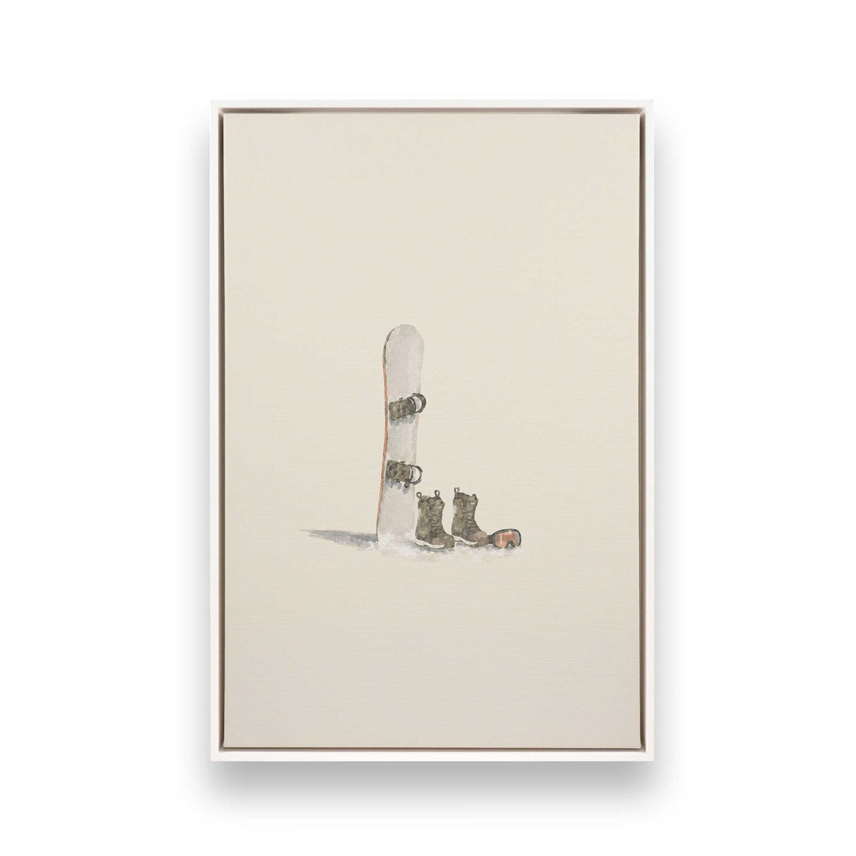 [Color:Opaque White], Picture of art in a White frame