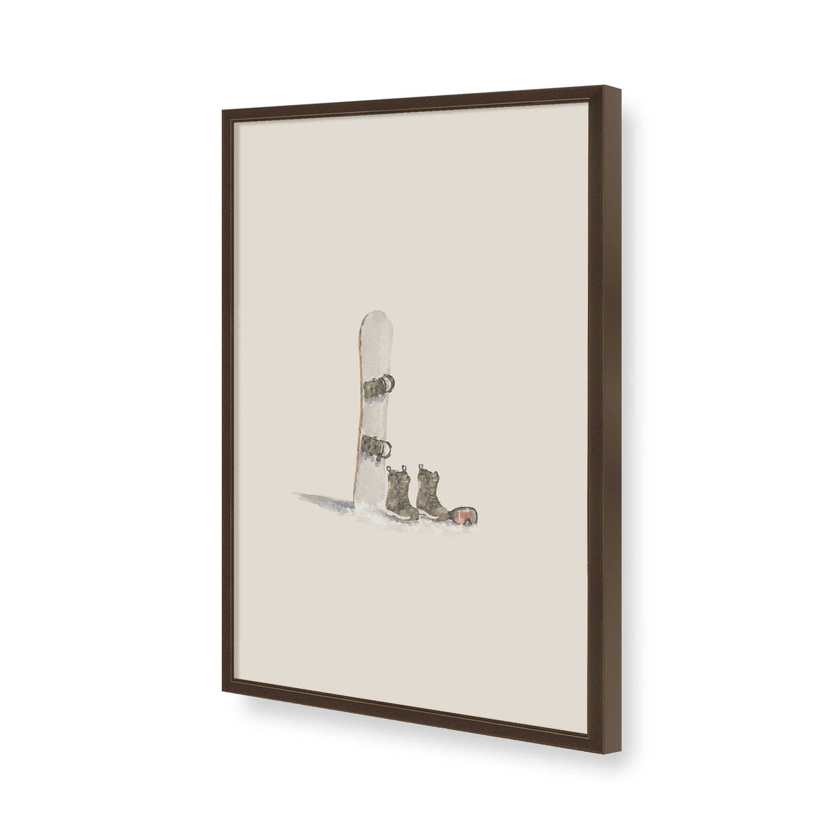 [Color:Brown], Picture of art in a Brown frame of the corner