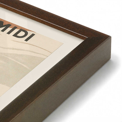 [Color:Brown], Picture of art in a Brown frame at an angle
