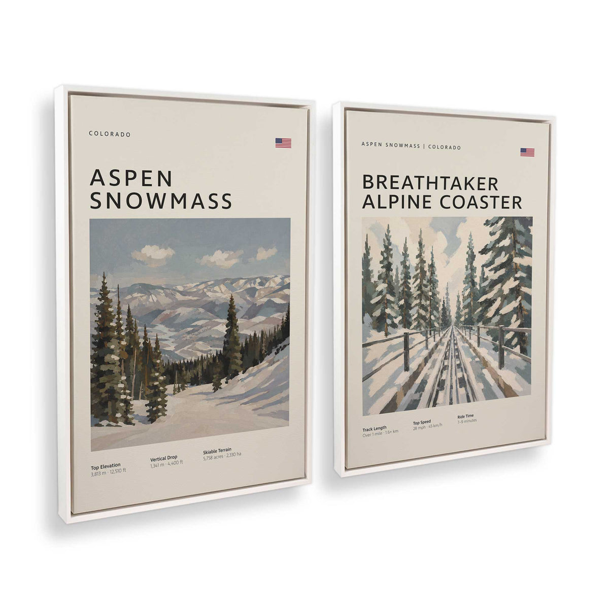 [Color:Opaque White], Picture of art in a White frame at an angle