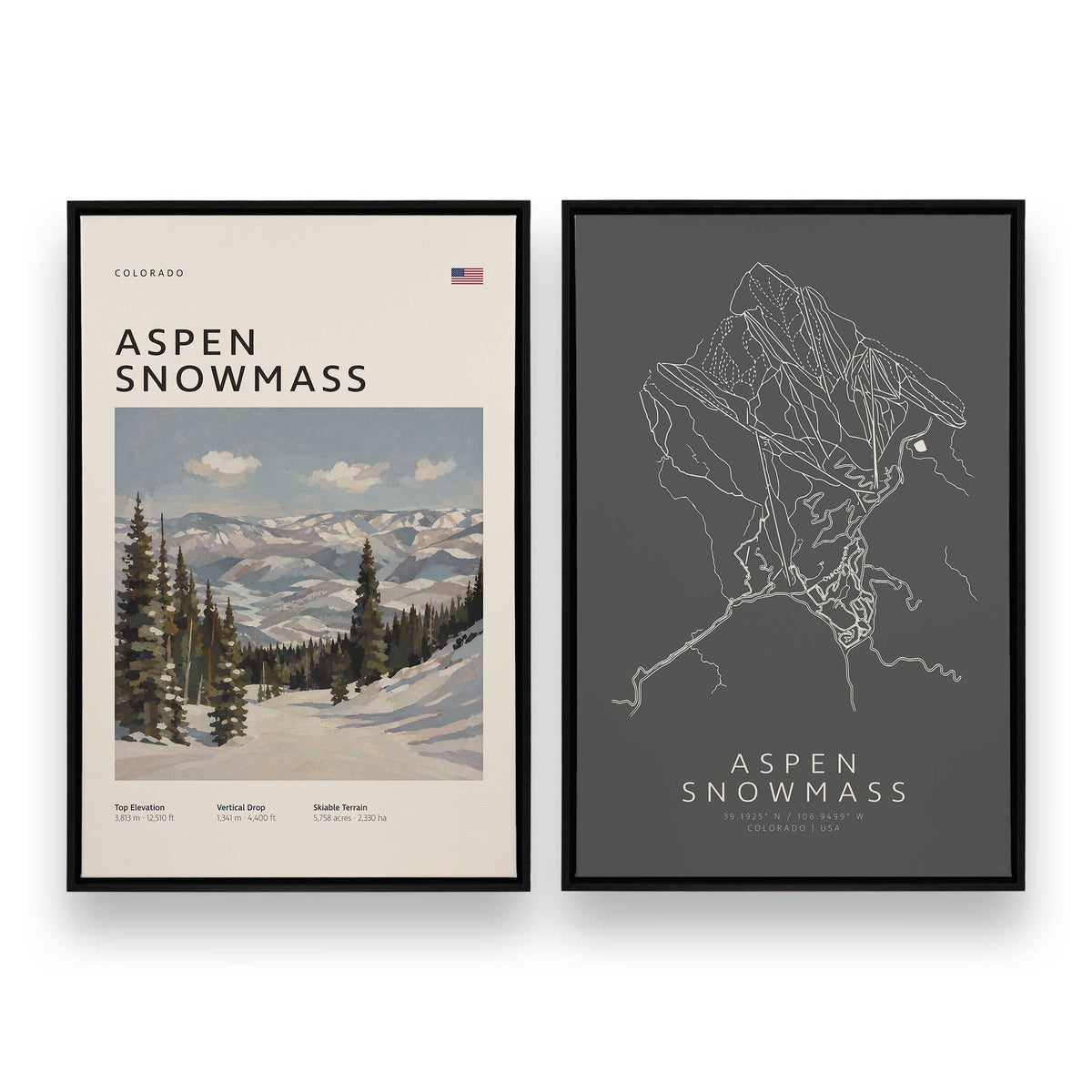 [Color:Satin Black], Picture of art in a Satin Black frame