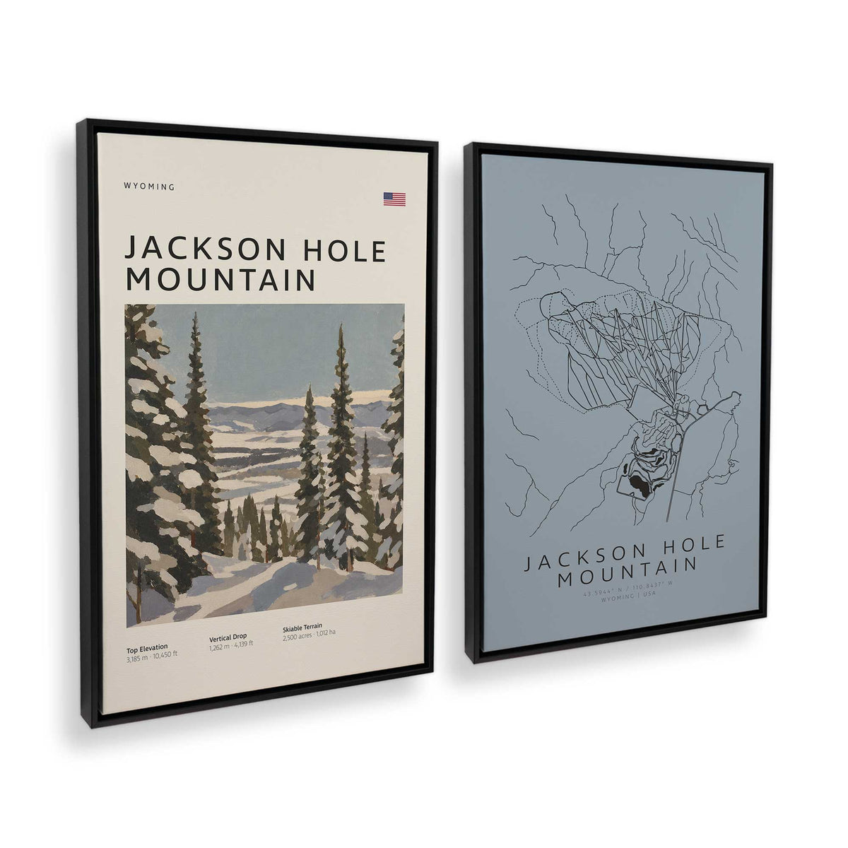 [Color:Satin Black], Picture of art in a Satin Black frame at an angle