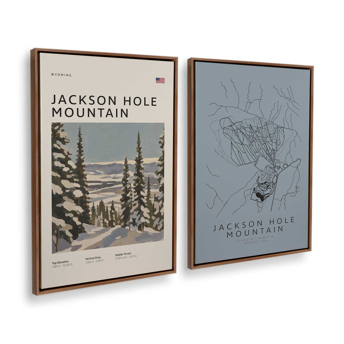 [Color:Walnut], Picture of art in a Walnut frame at an angle