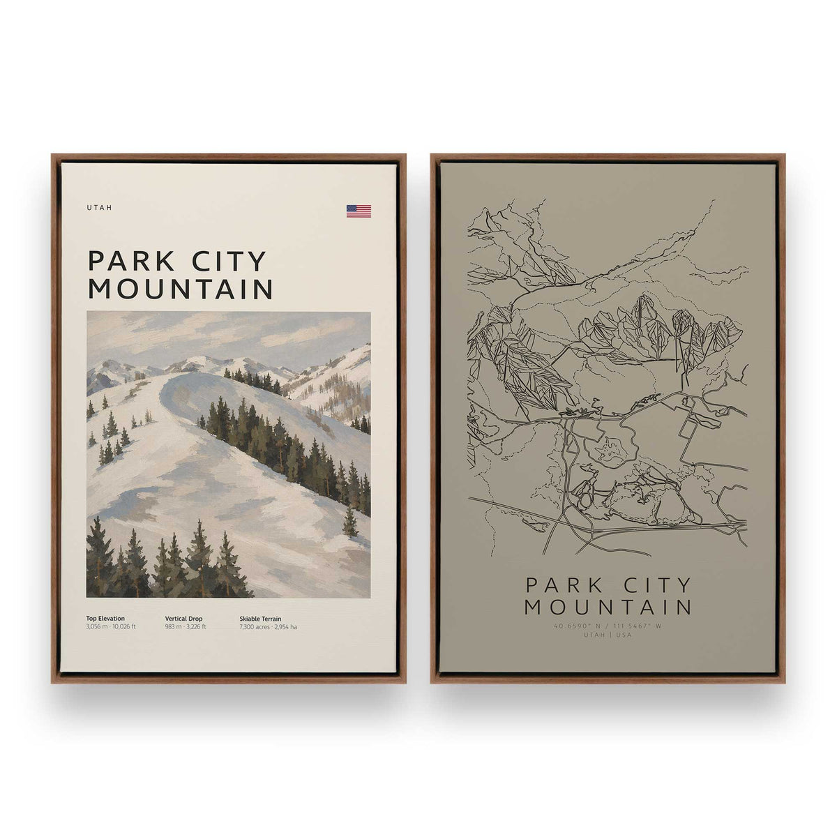 [Color:Walnut], Picture of art in a Walnut frame