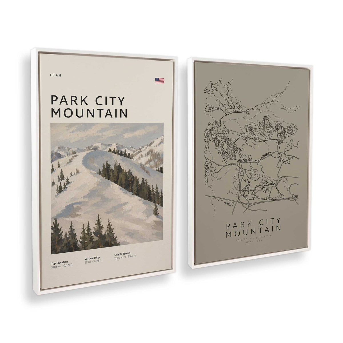 [Color:Opaque White], Picture of art in a White frame at an angle