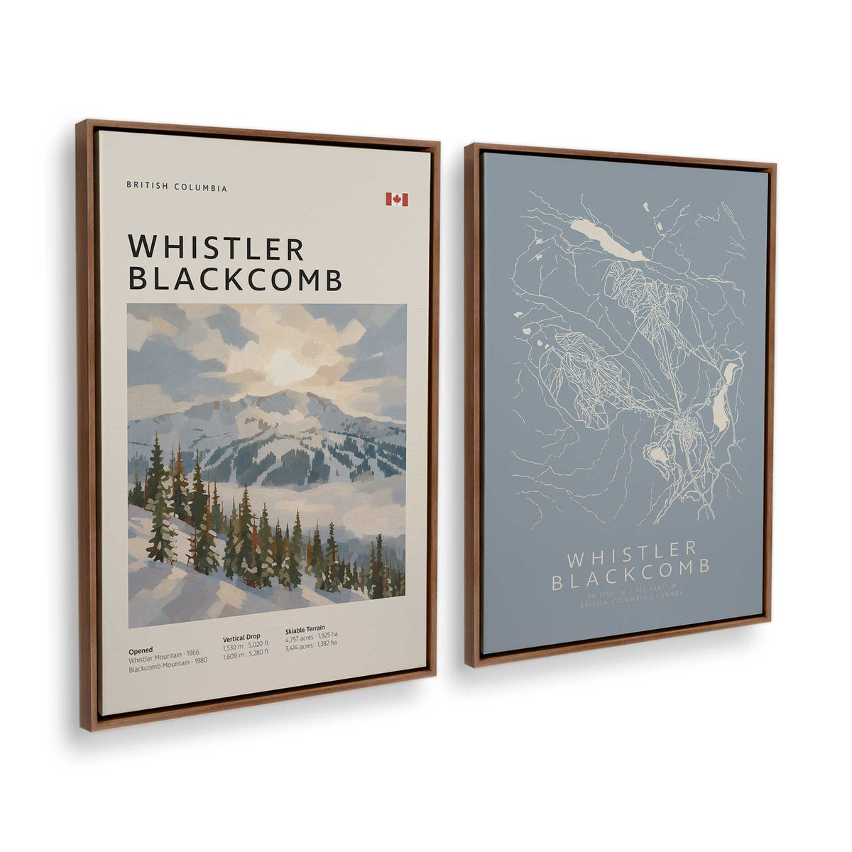 [Color:Walnut], Picture of art in a Walnut frame at an angle