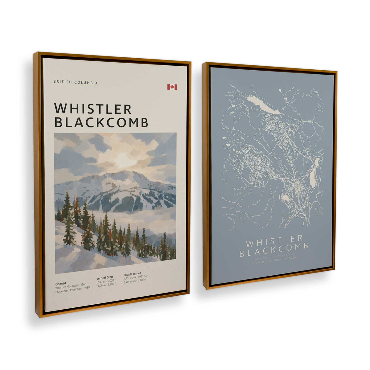 [Color:Polished Gold], Picture of art in a Polished Gold frame at an angle