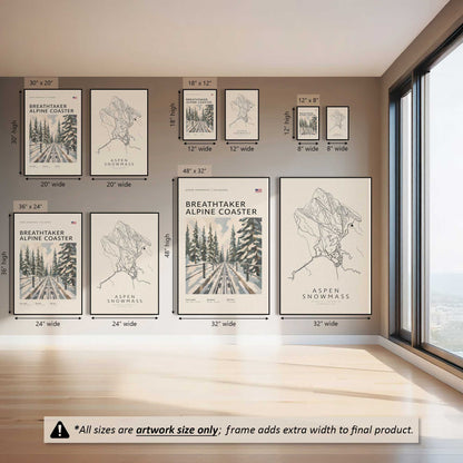 Map My Mountain II, Set of 2 Canvas Prints