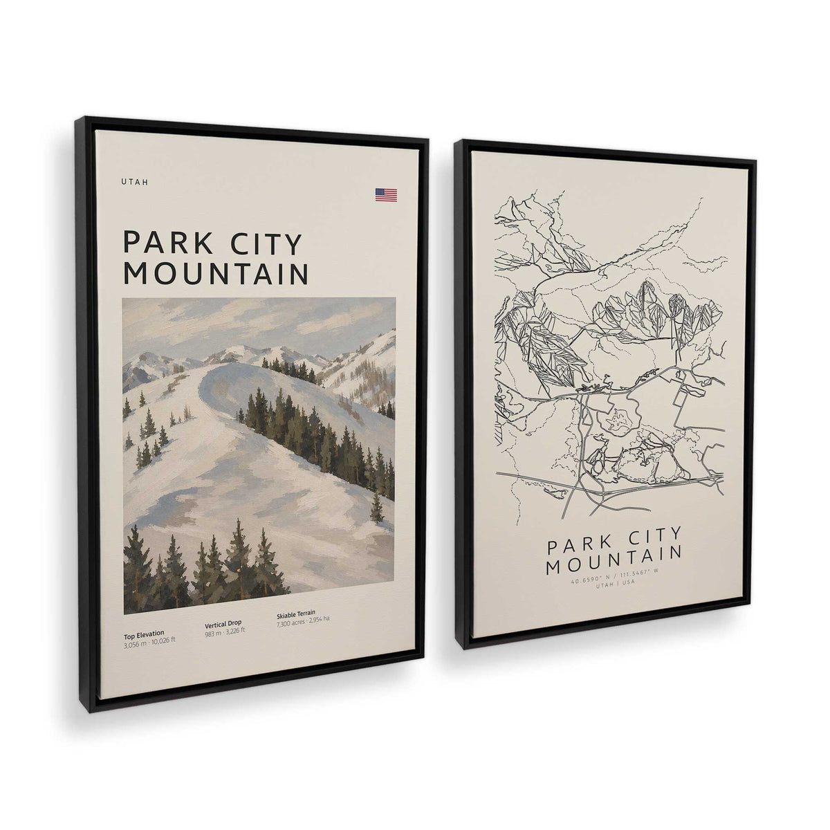 [Color:Satin Black], Picture of art in a Satin Black frame at an angle
