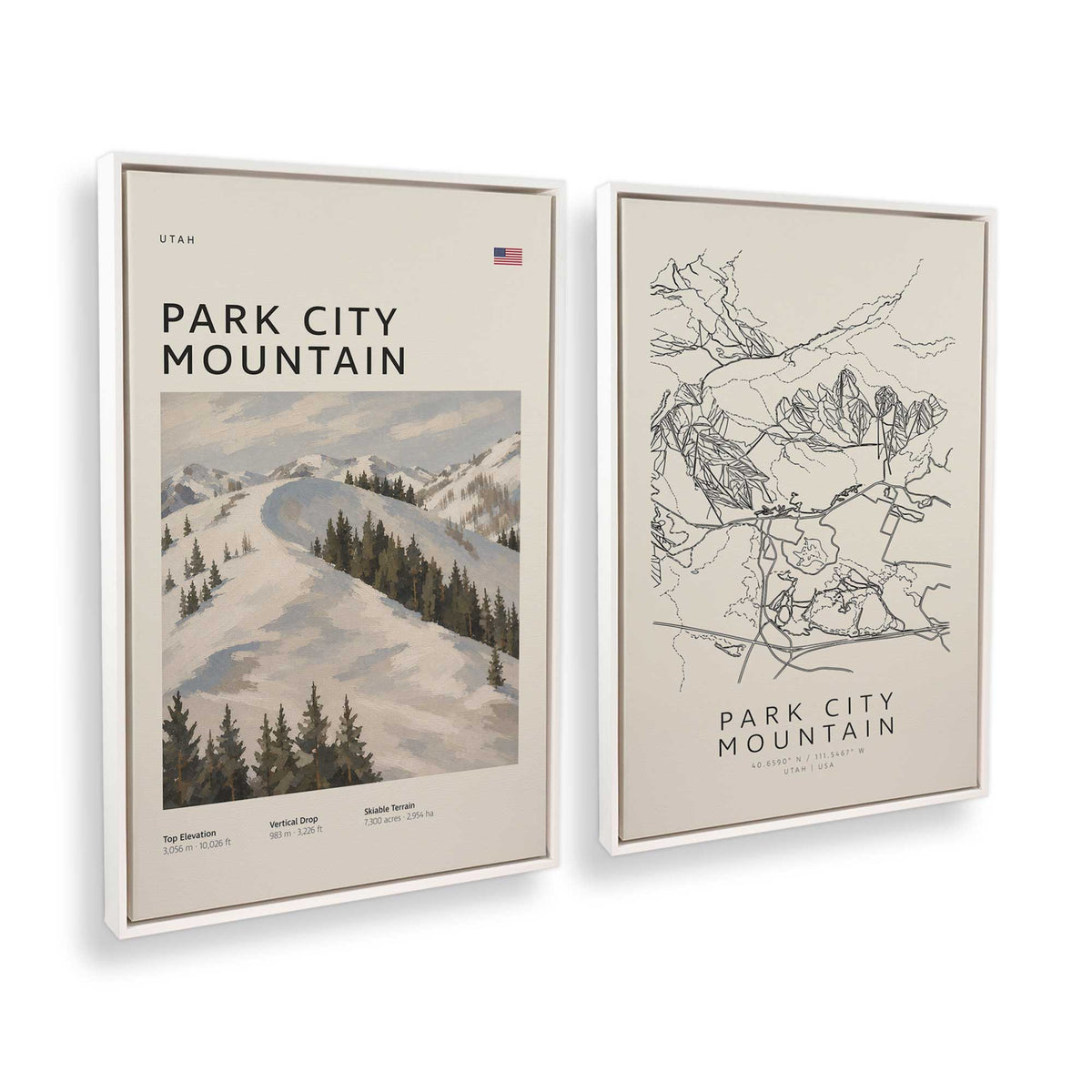 [Color:Opaque White], Picture of art in a White frame at an angle