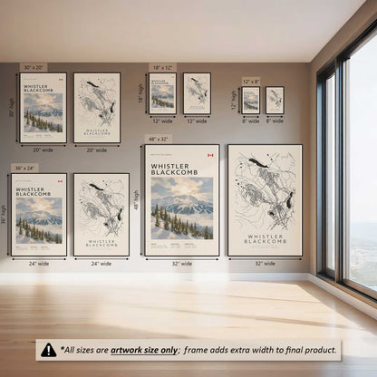 Blackcomb Lines Ahead, Set of 2 Canvas Prints