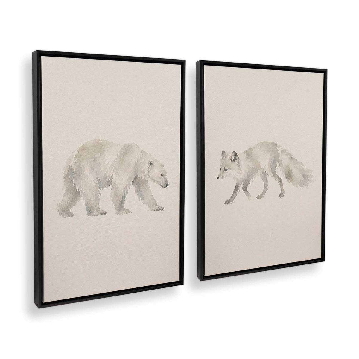 [Color:Satin Black], Picture of art in a Satin Black frame at an angle
