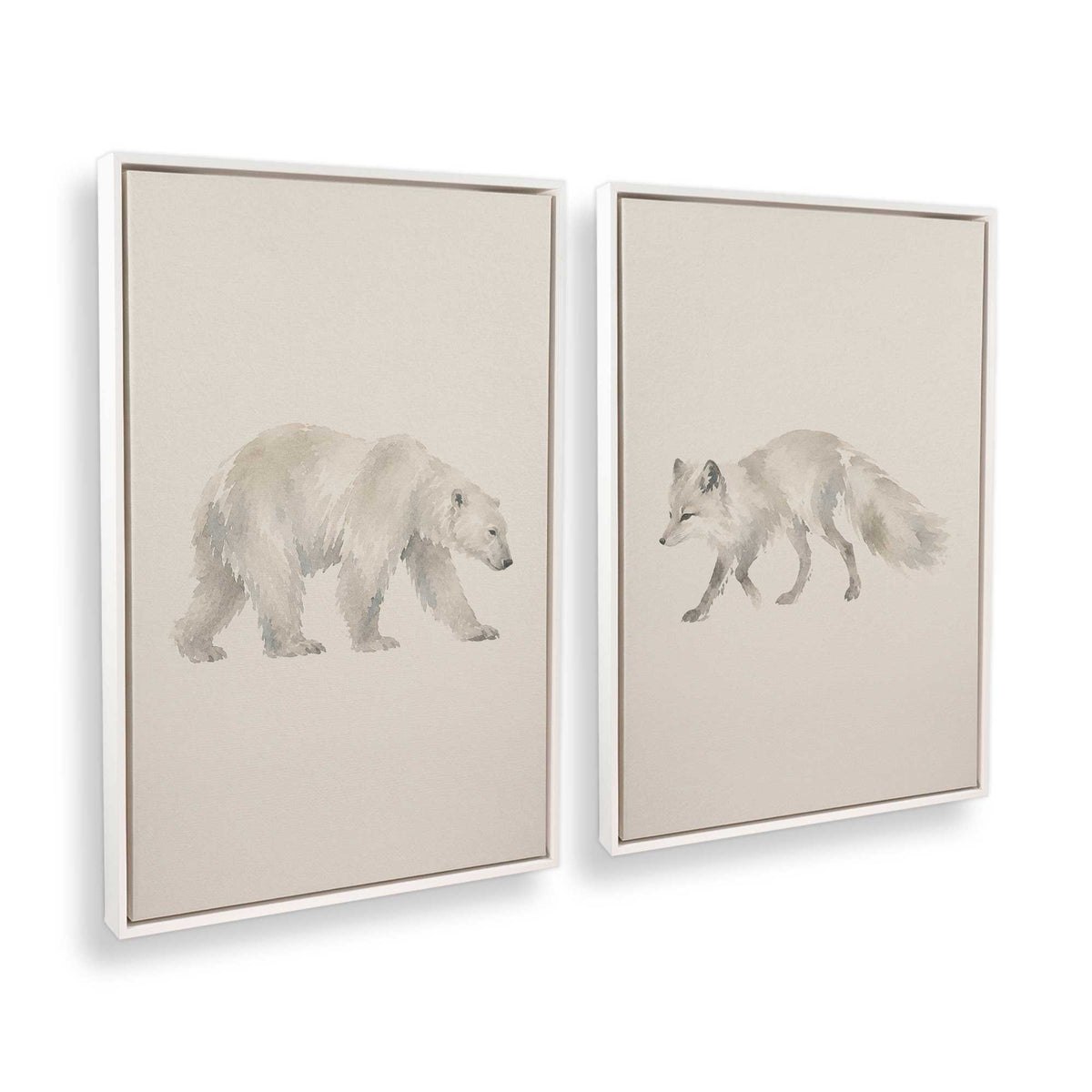 [Color:Opaque White], Picture of art in a White frame at an angle