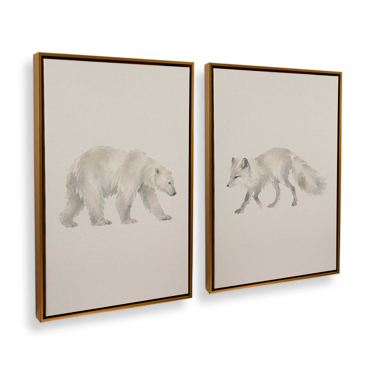 [Color:Polished Gold], Picture of art in a Polished Gold frame at an angle