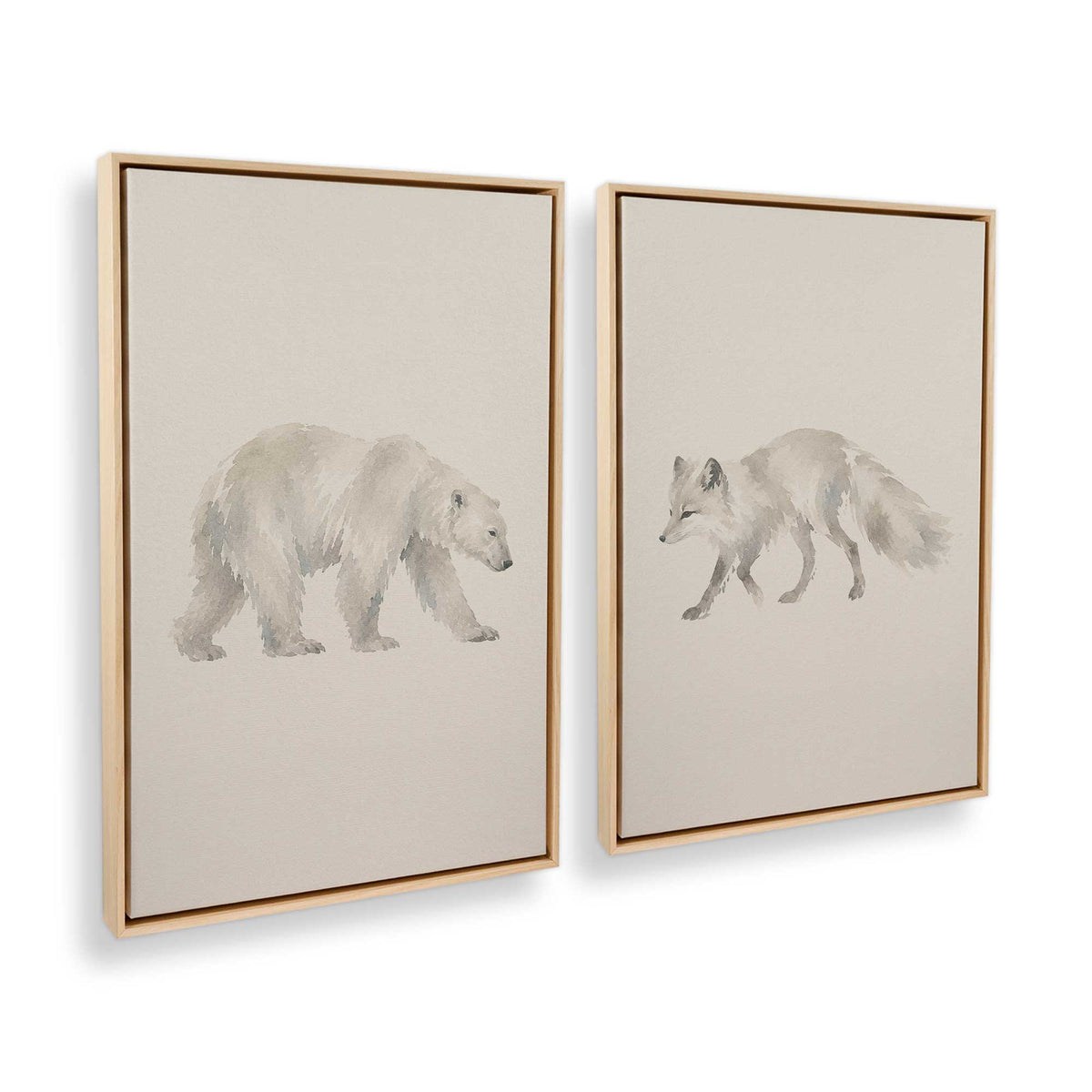 [Color:American Maple], Picture of art in a American Maple frame at an angle