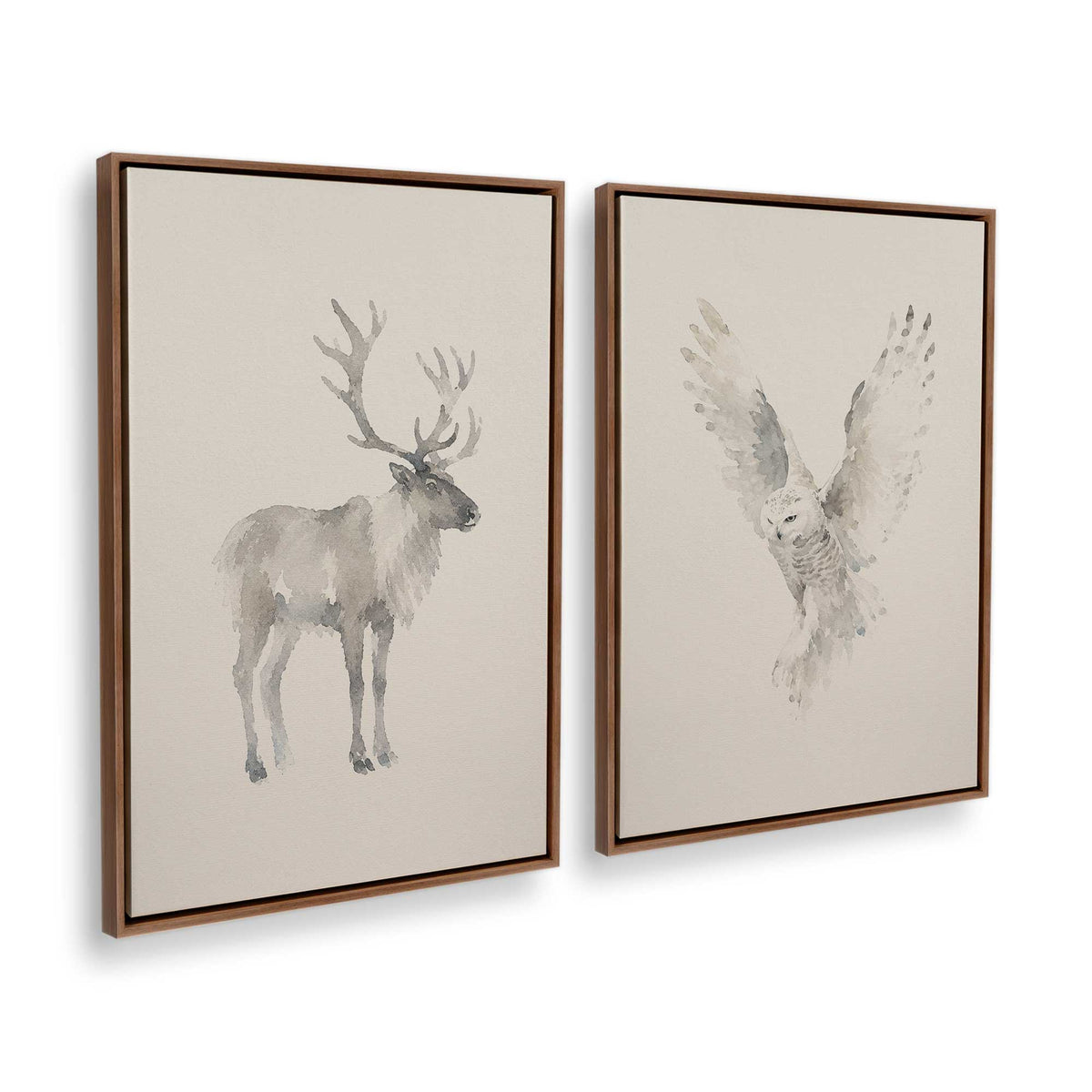 [Color:Walnut], Picture of art in a Walnut frame at an angle