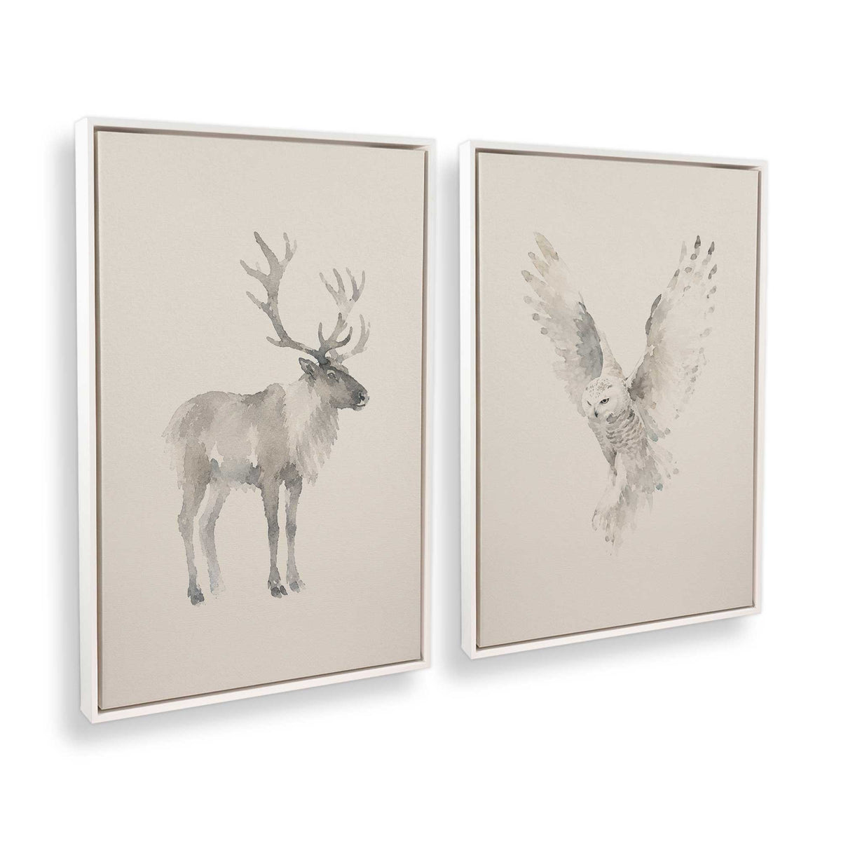 [Color:Opaque White], Picture of art in a White frame at an angle